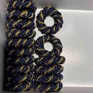 Navy and Gold napkin rings set of 16